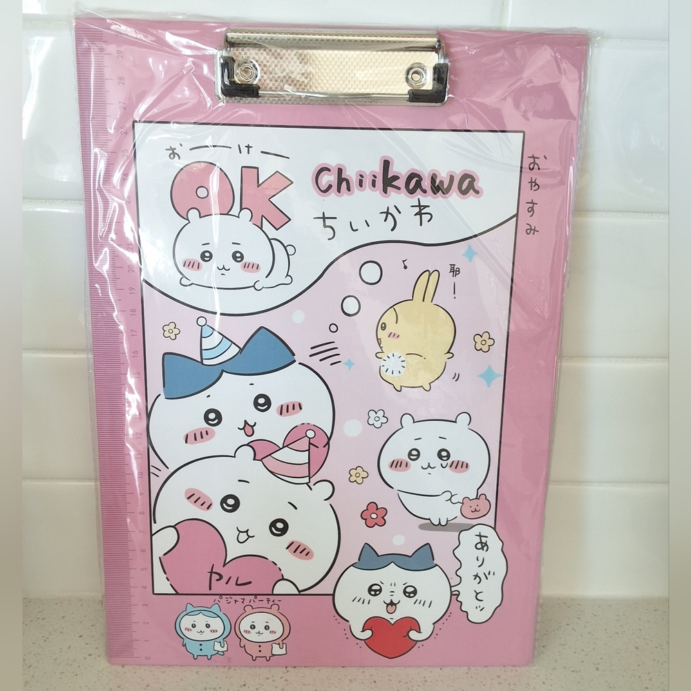 Chiikawa Pink Clipboard – Cute Kawaii Japanese Stationery | A4 Size, NEW